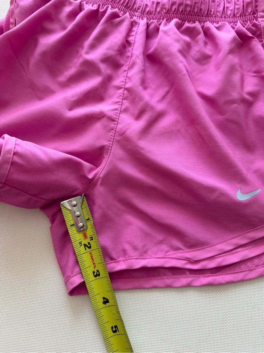 Nike Pink Women's Running Shorts with Reflective Swoosh